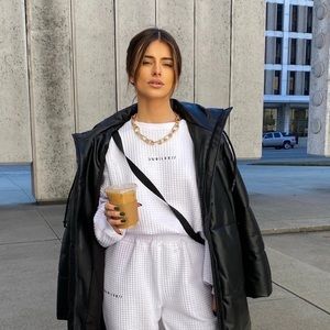 JUBILEE White Quilted Crewneck